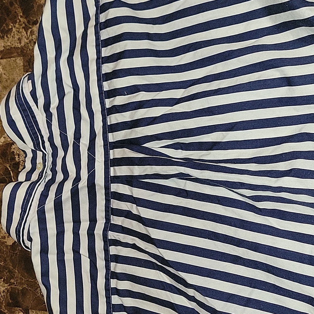 Men's Tommy Hilfiger Blue and White Casual Button Down Shirt - Picture 6 of 6